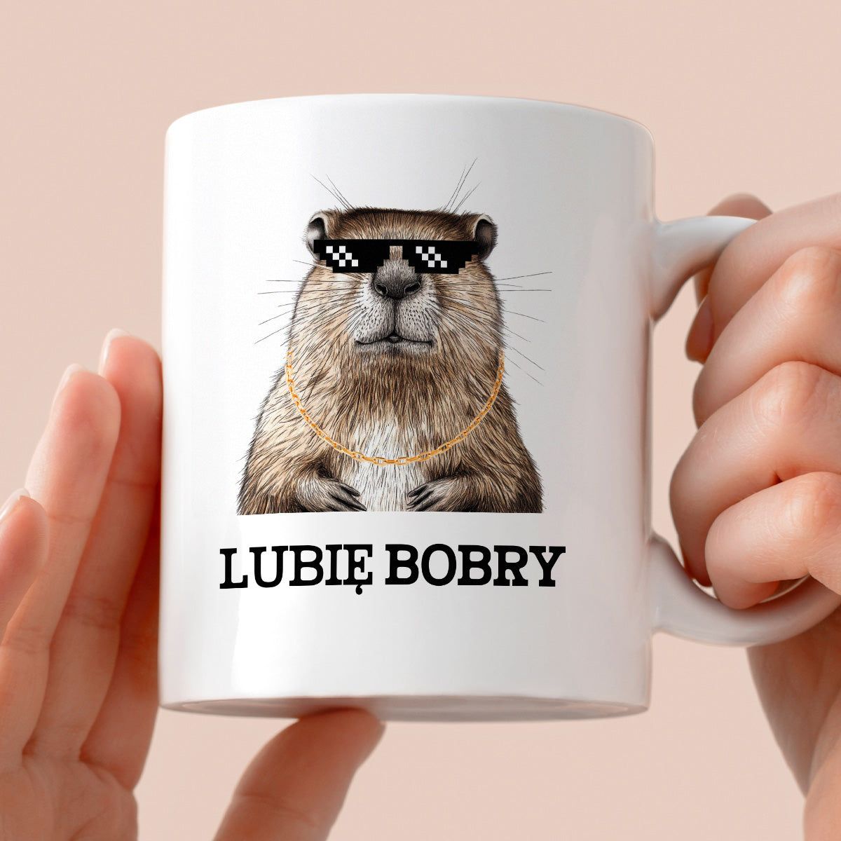 Kubek z nadrukiem "Lubię bobry"