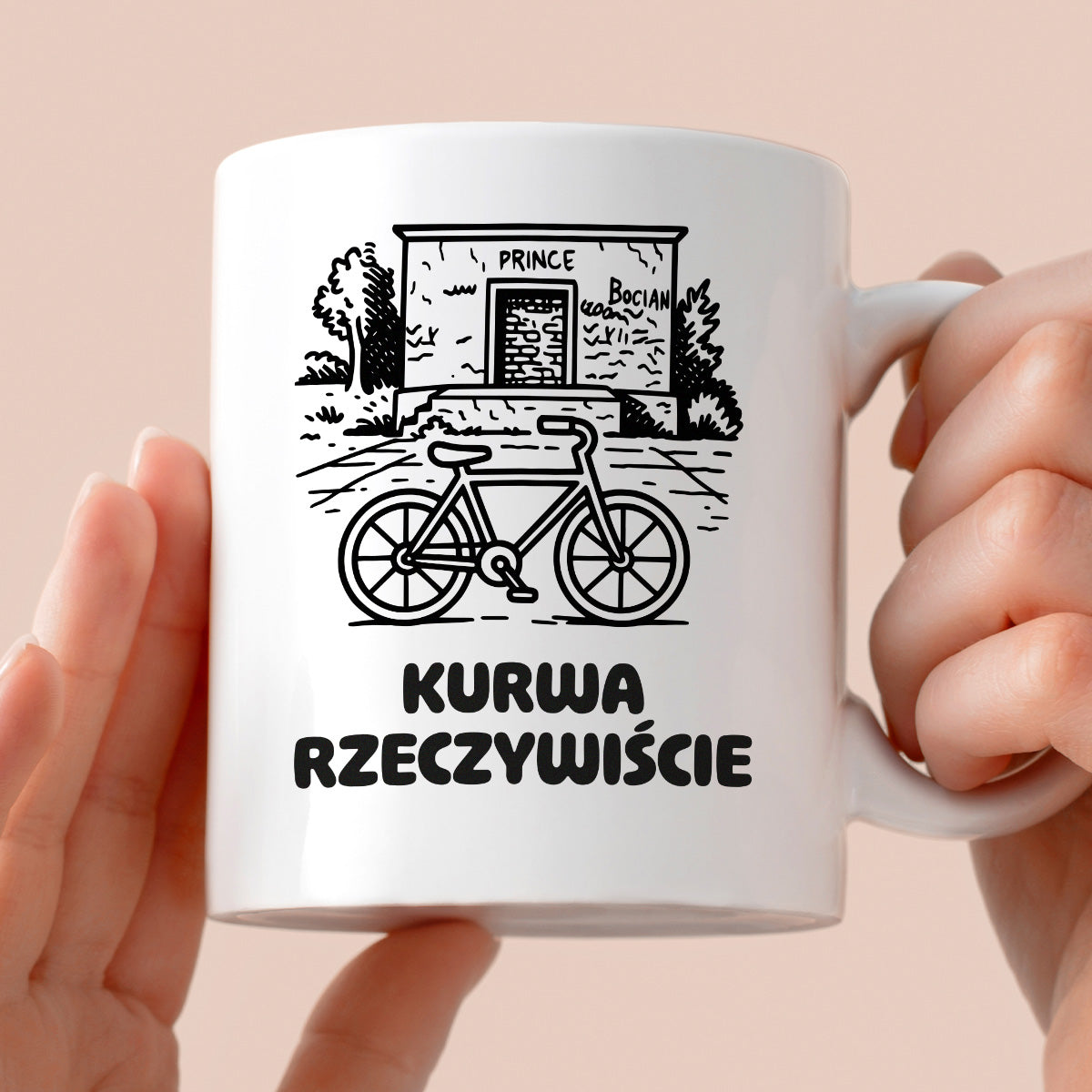 Kubek z nadrukiem - HITY POLSKIEGO INTERNETU - PAWEŁ JUMPER - "Kurwa rzeczywiście"