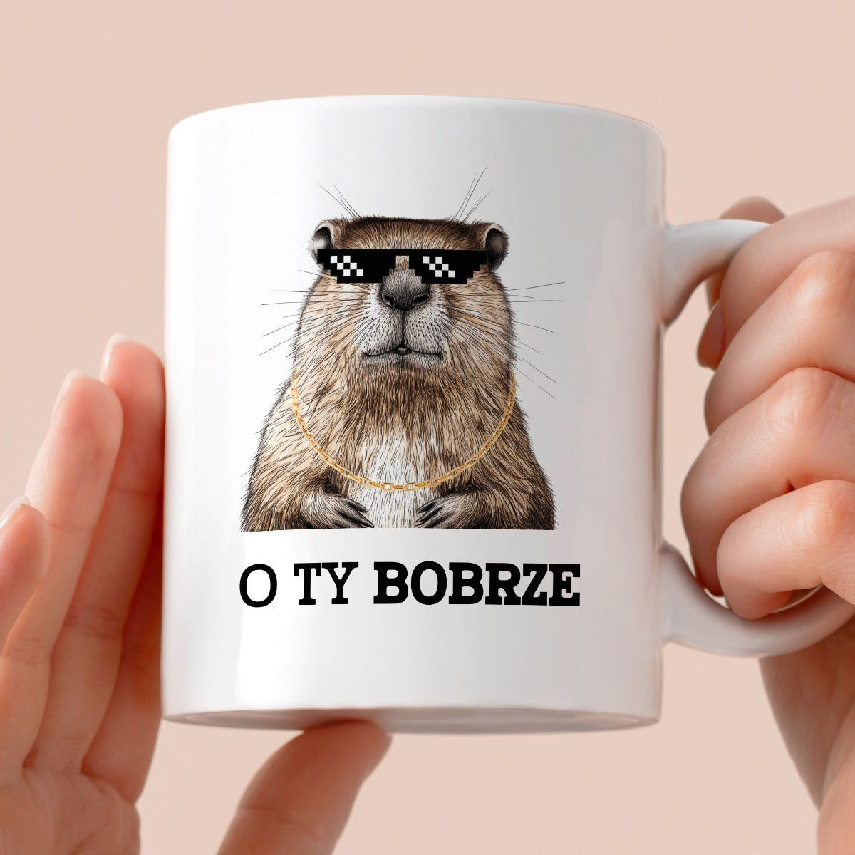 Kubek z nadrukiem "O Ty bobrze"