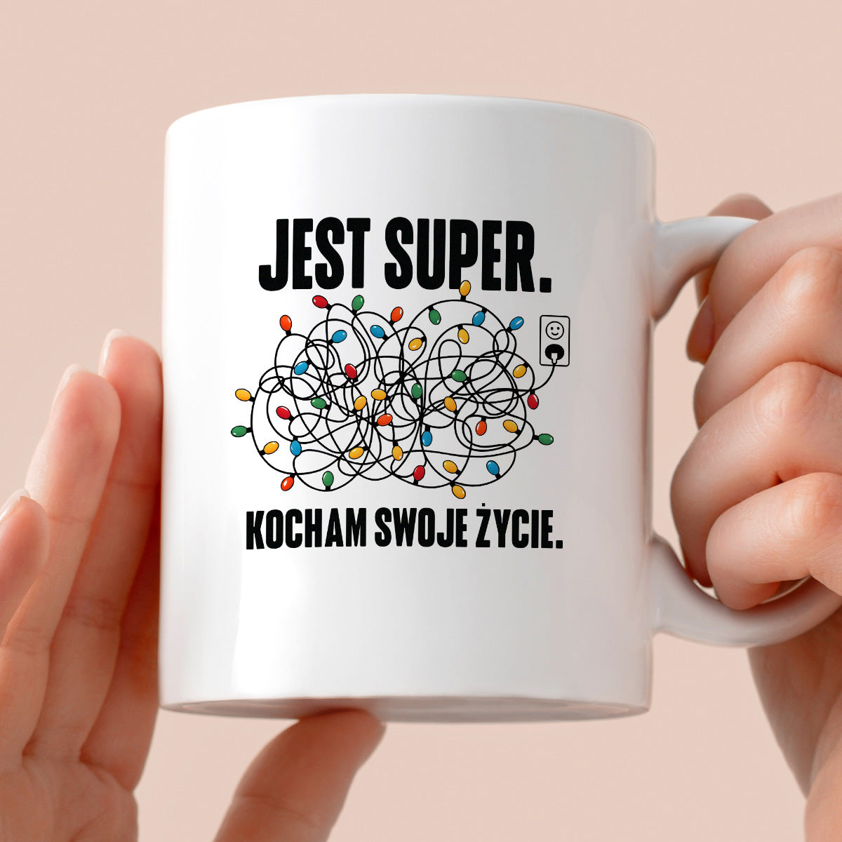Kubek świąteczny "Jest super. Kocham swoje życie."