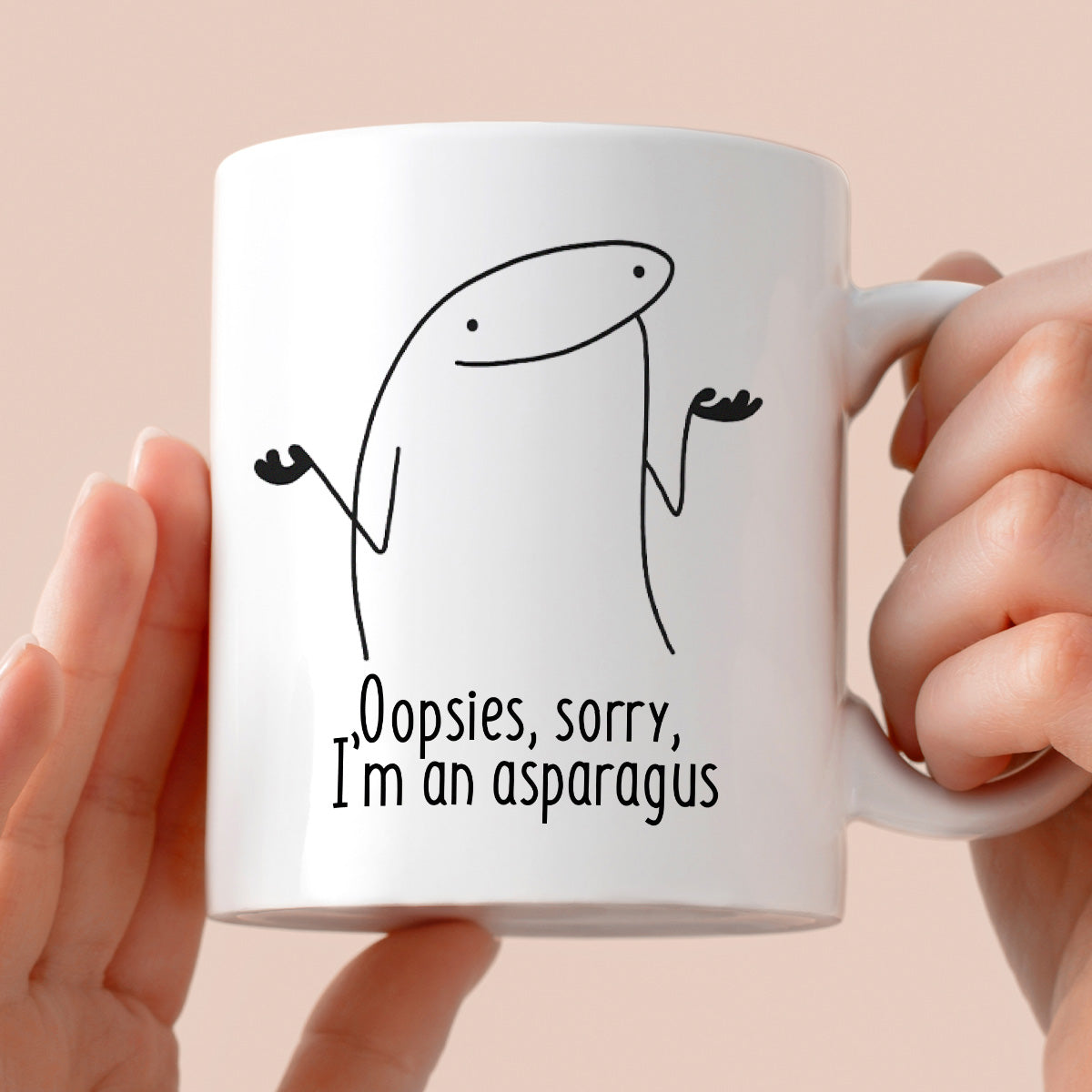 Kubek z nadrukiem "Oopsies, sorry,  I’m an asparagus"