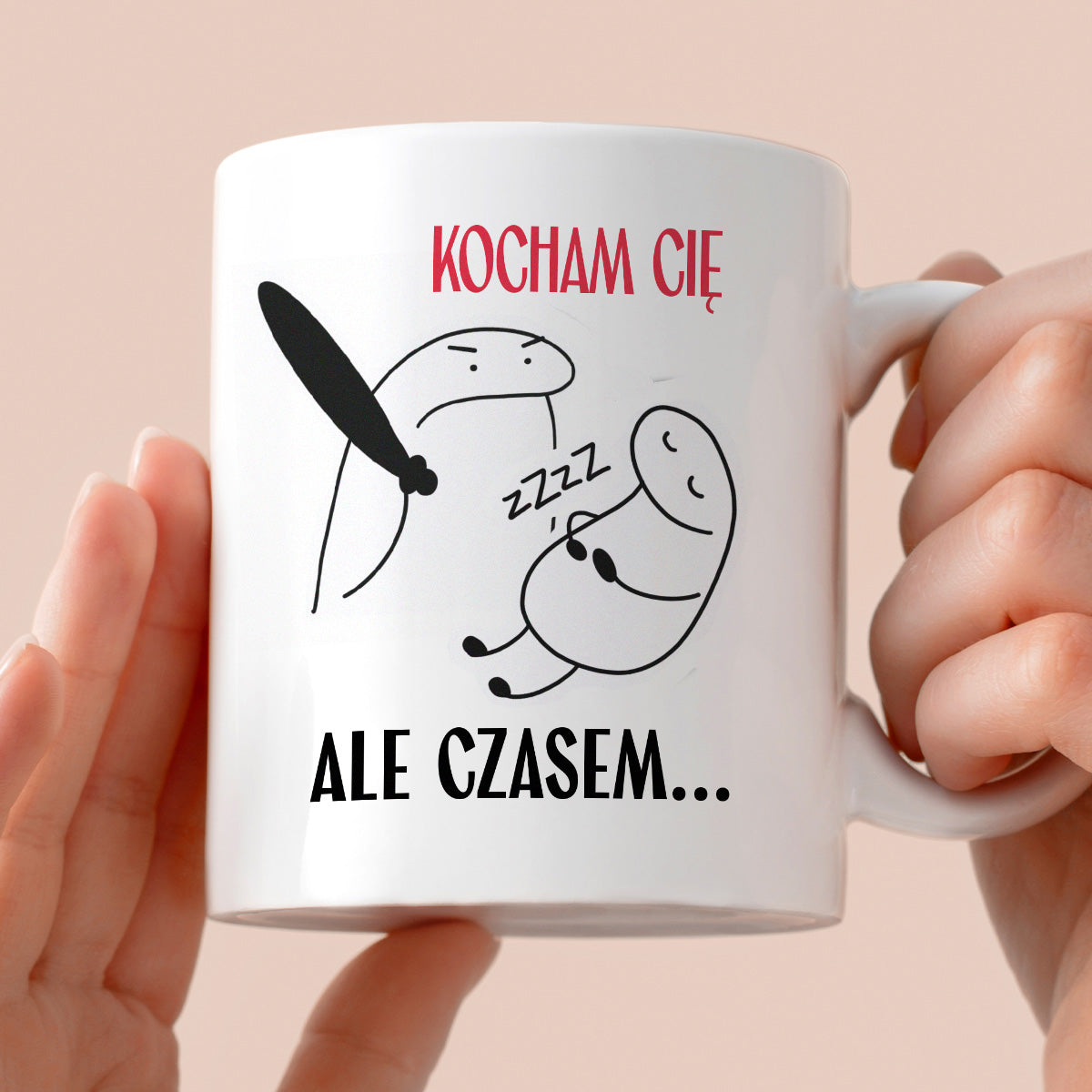 Kubek z nadrukiem "Kocham Cię, ale czasem..." - WALENTYNKI