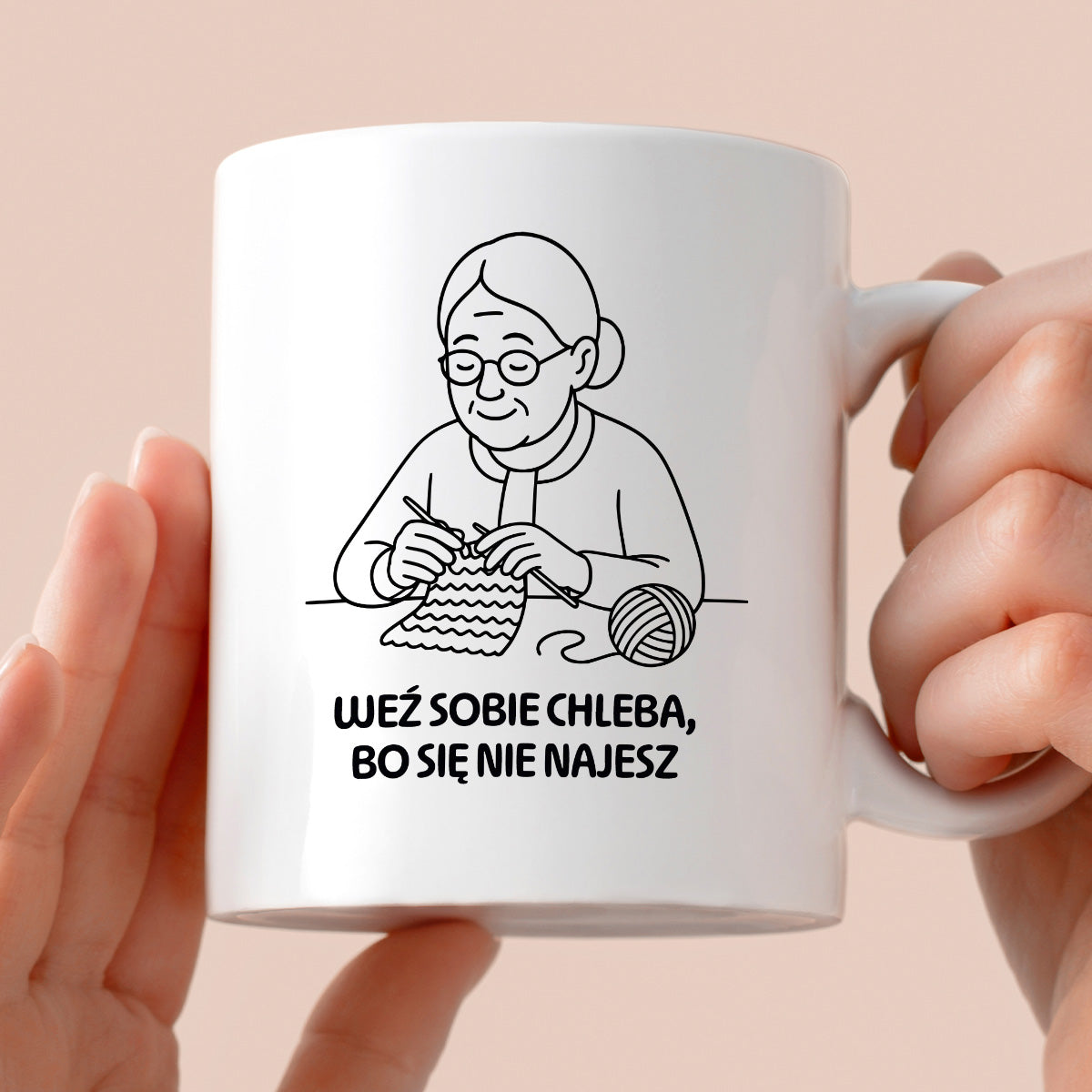 Kubek dla Babci / Dziadka - "Weź sobie chleba, bo się nie najesz"