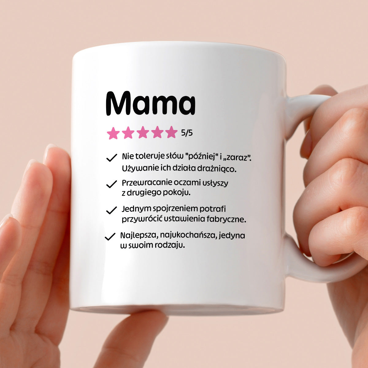 Kubek z nadrukiem - "Mama 5/5"