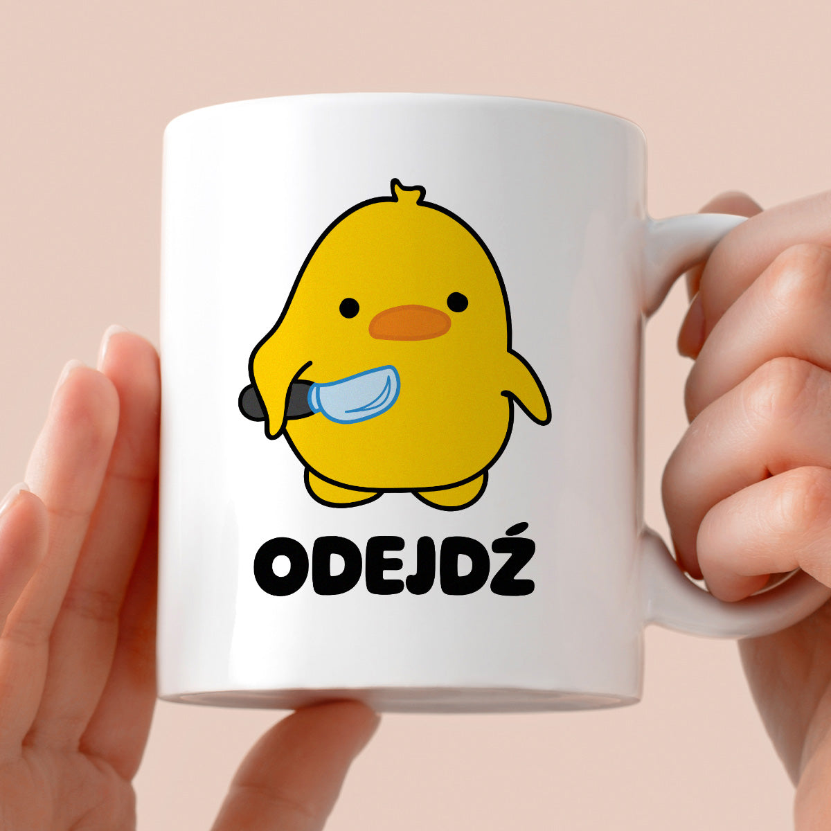 Kubek z nadrukiem - "Odejdź"