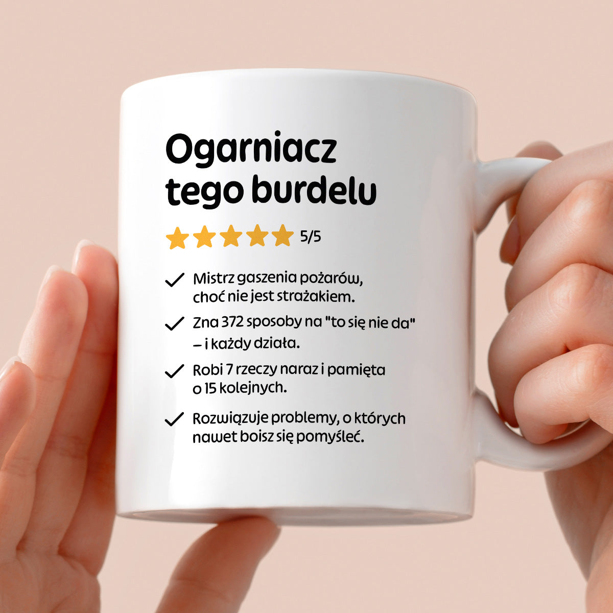 Kubek z nadrukiem "Ogarniacz tego burdelu"