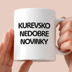 Kubek z nadrukiem - "kurevsko nedobre novinky"