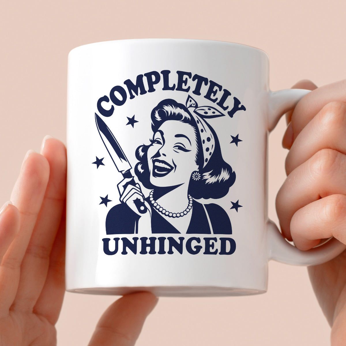 Kubek z nadrukiem "Completely Unhinged"