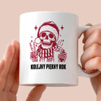 Kubek świąteczny z kościotrupem z gorącą czekoladą w ręku "Kolejny piękny rok"