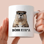 Kubek z nadrukiem "Bóbr kur*a"