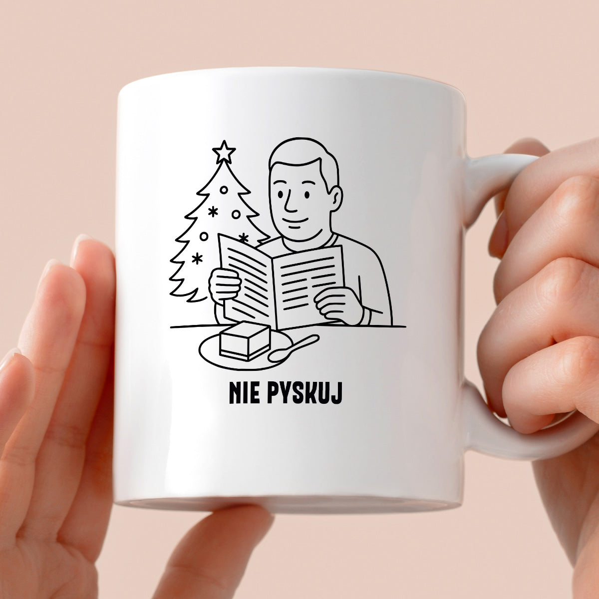 Kubek świąteczny z cytatem TATY - "Nie pyskuj"