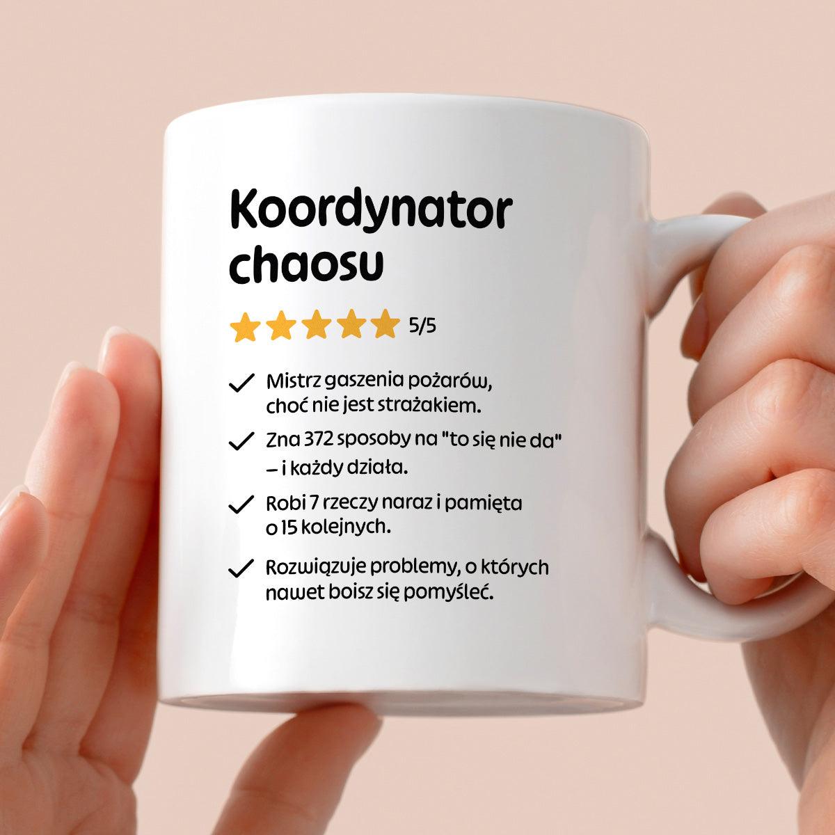 Kubek z nadrukiem "Koordynator chaosu"