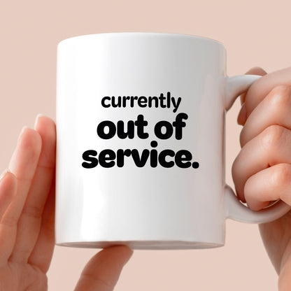 Kubek z nadrukiem - "currently out of service"