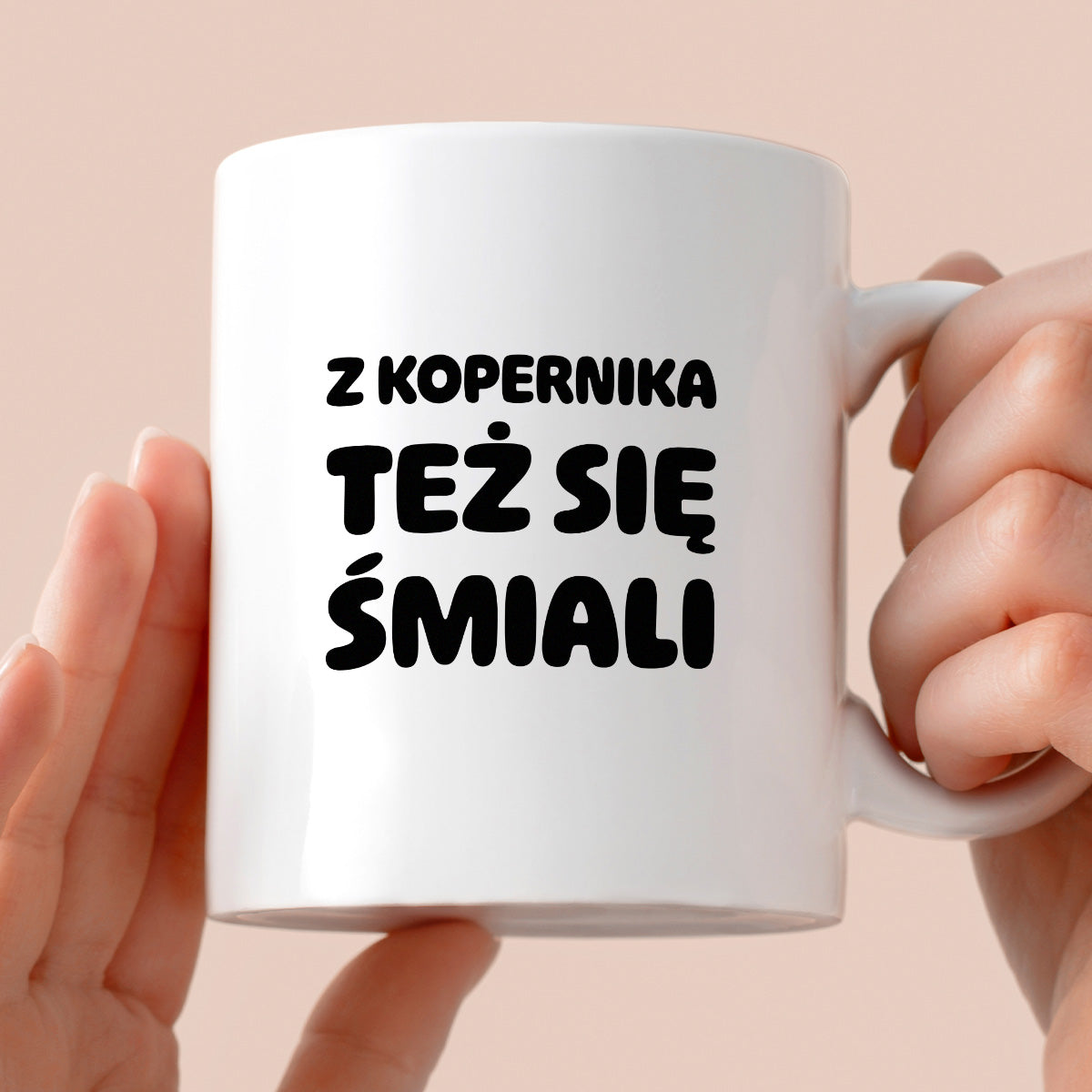 Kubek z nadrukiem - "Z Kopernika też się śmiali"