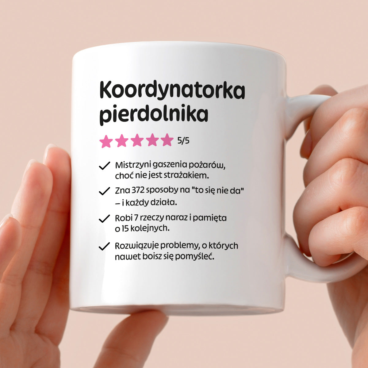 Kubek z nadrukiem "Koordynatorka pierdolnika"