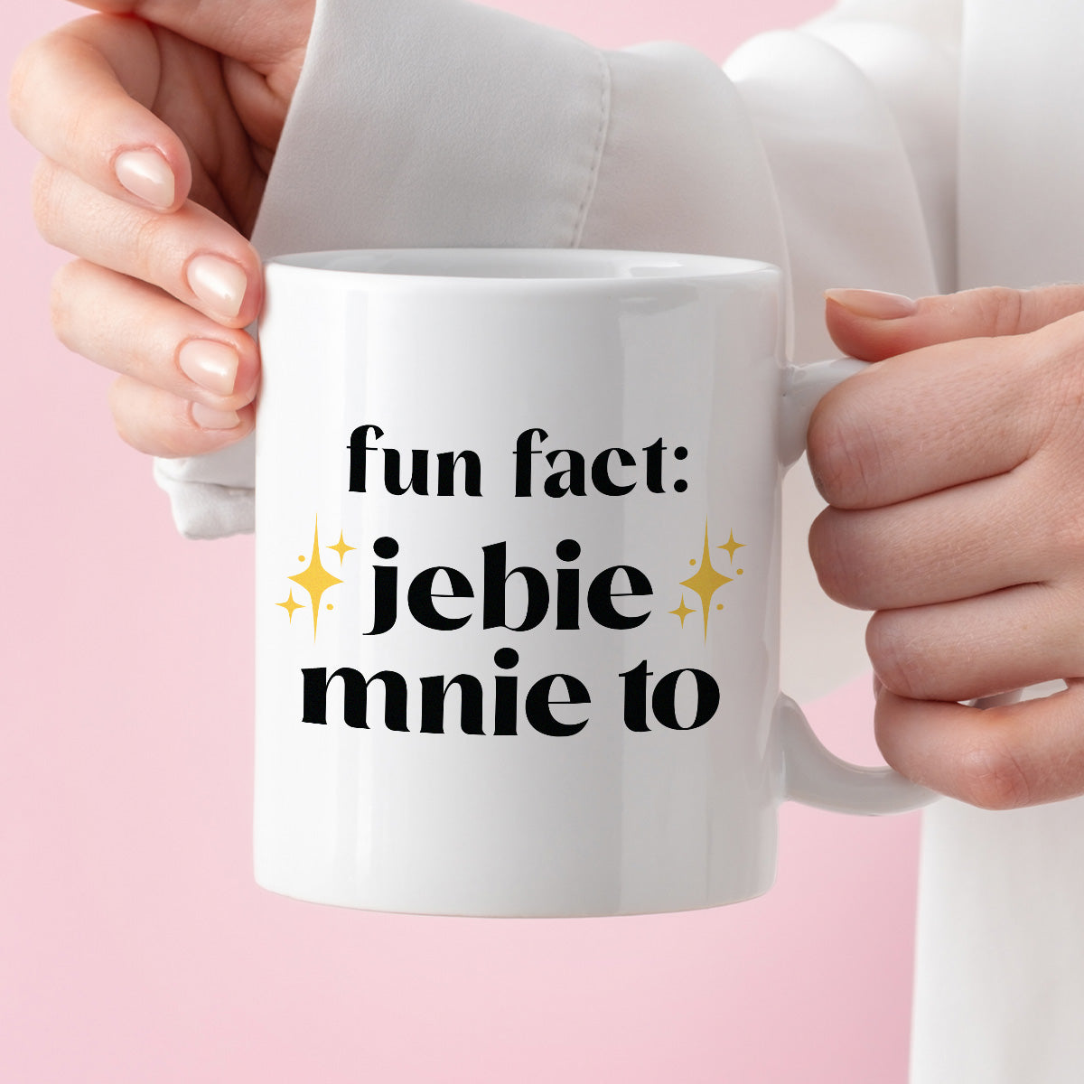 Kubek z nadrukiem "fun fact: jebie mnie to"