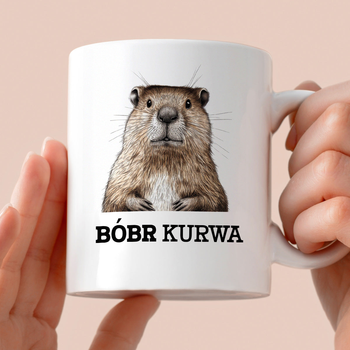 Kubek z nadrukiem "Bóbr kurwa"