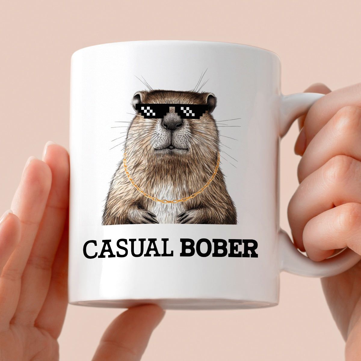 Kubek z nadrukiem "Casual bober"