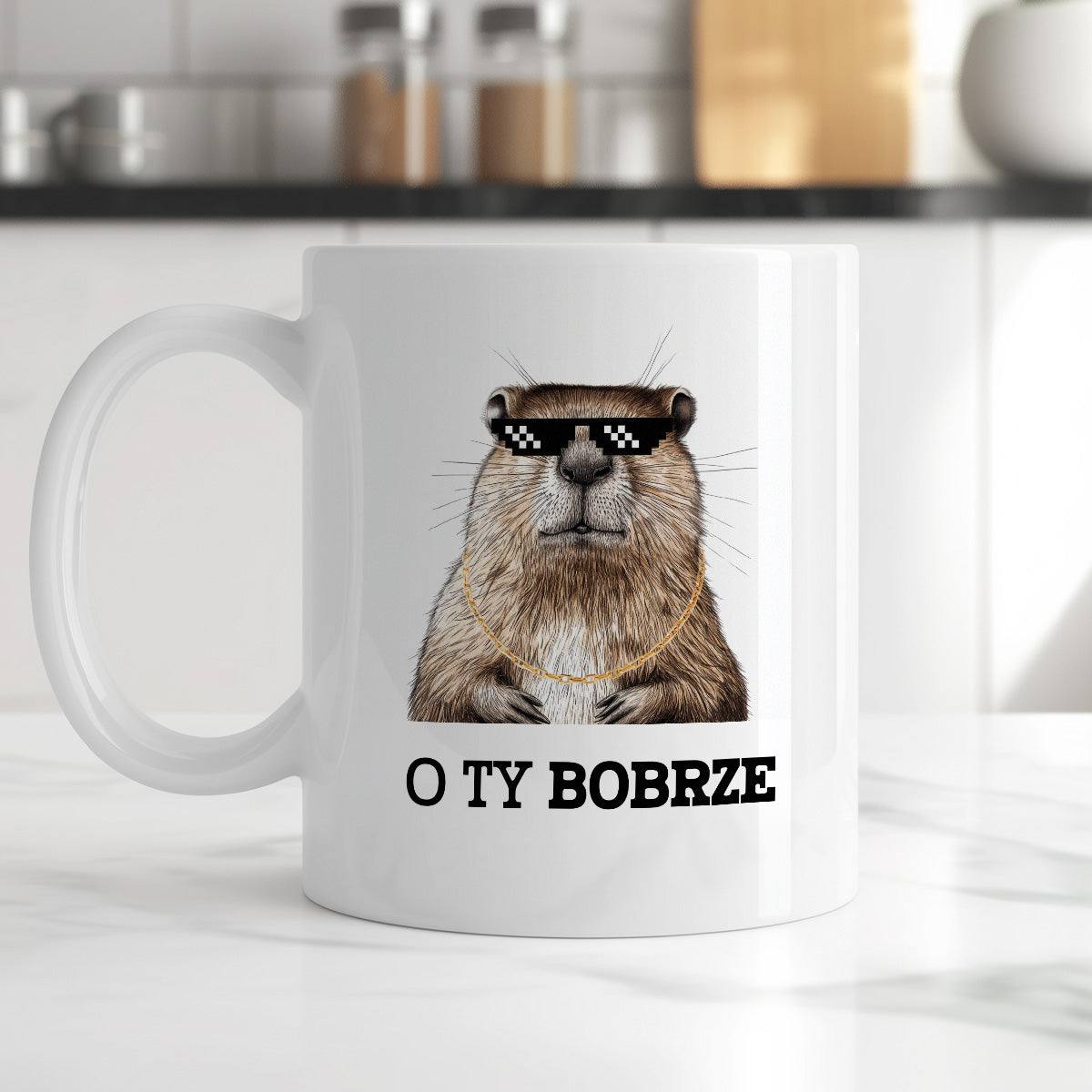 Kubek z nadrukiem "O Ty bobrze"