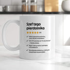 Kubek z nadrukiem "Szef tego pierdolnika"