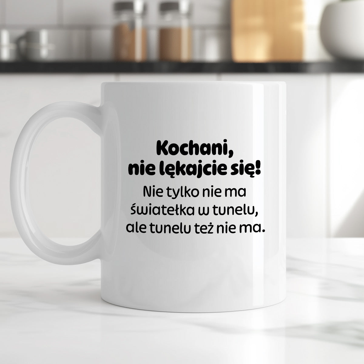 Kubek z nadrukiem - "Kochani nie lękajcie się!"