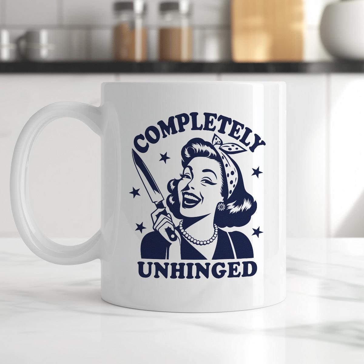 Kubek z nadrukiem "Completely Unhinged"
