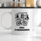 Kubek z nadrukiem - HITY POLSKIEGO INTERNETU - PAWEŁ JUMPER - "Chuj z kierownicą"