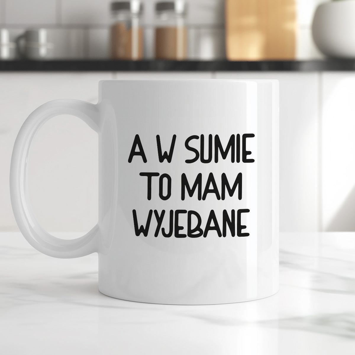 Kubek z nadrukiem "A w sumie, to mam wyjebane"