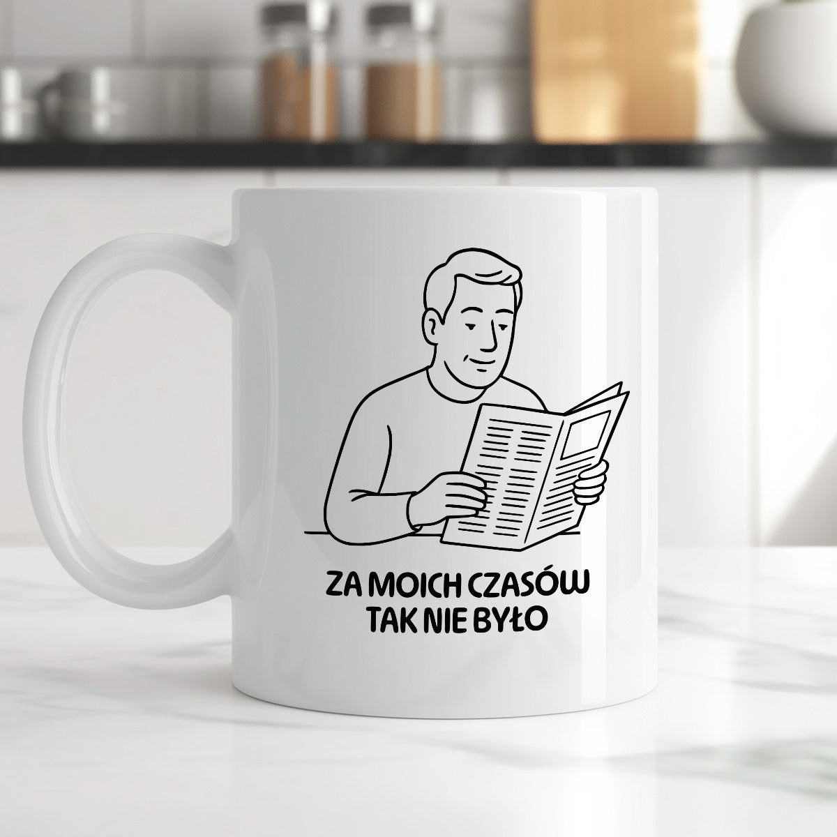Kubek z nadrukiem "Za moich czasów tak nie było" - Cytaty TATY - DZIEŃ TATY