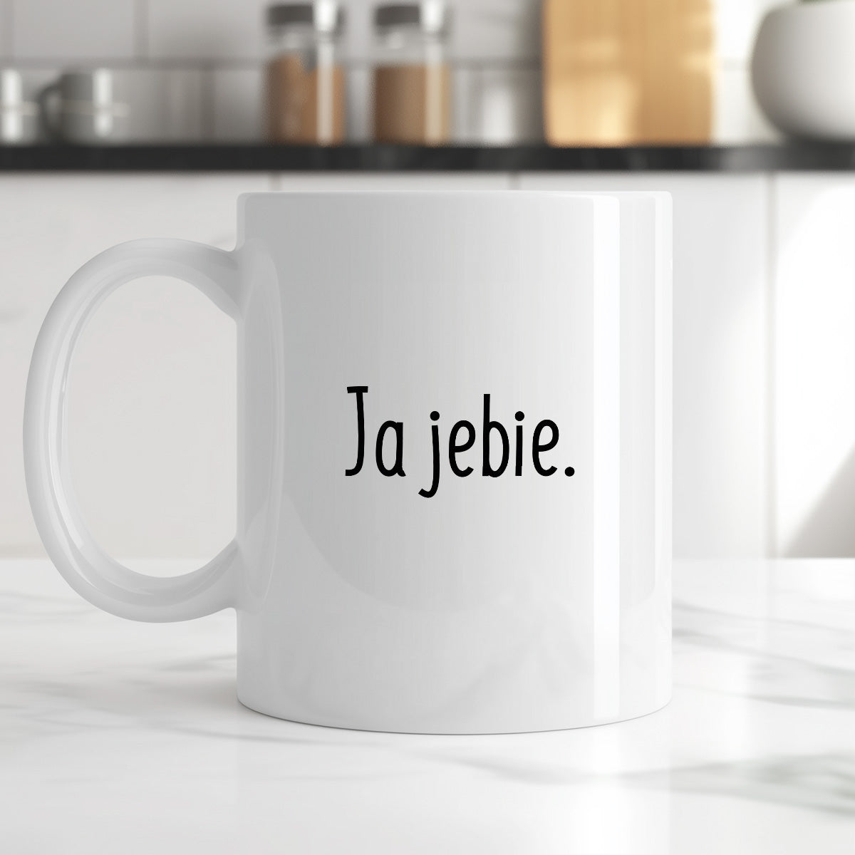 Kubek z nadrukiem "Ja jebie."