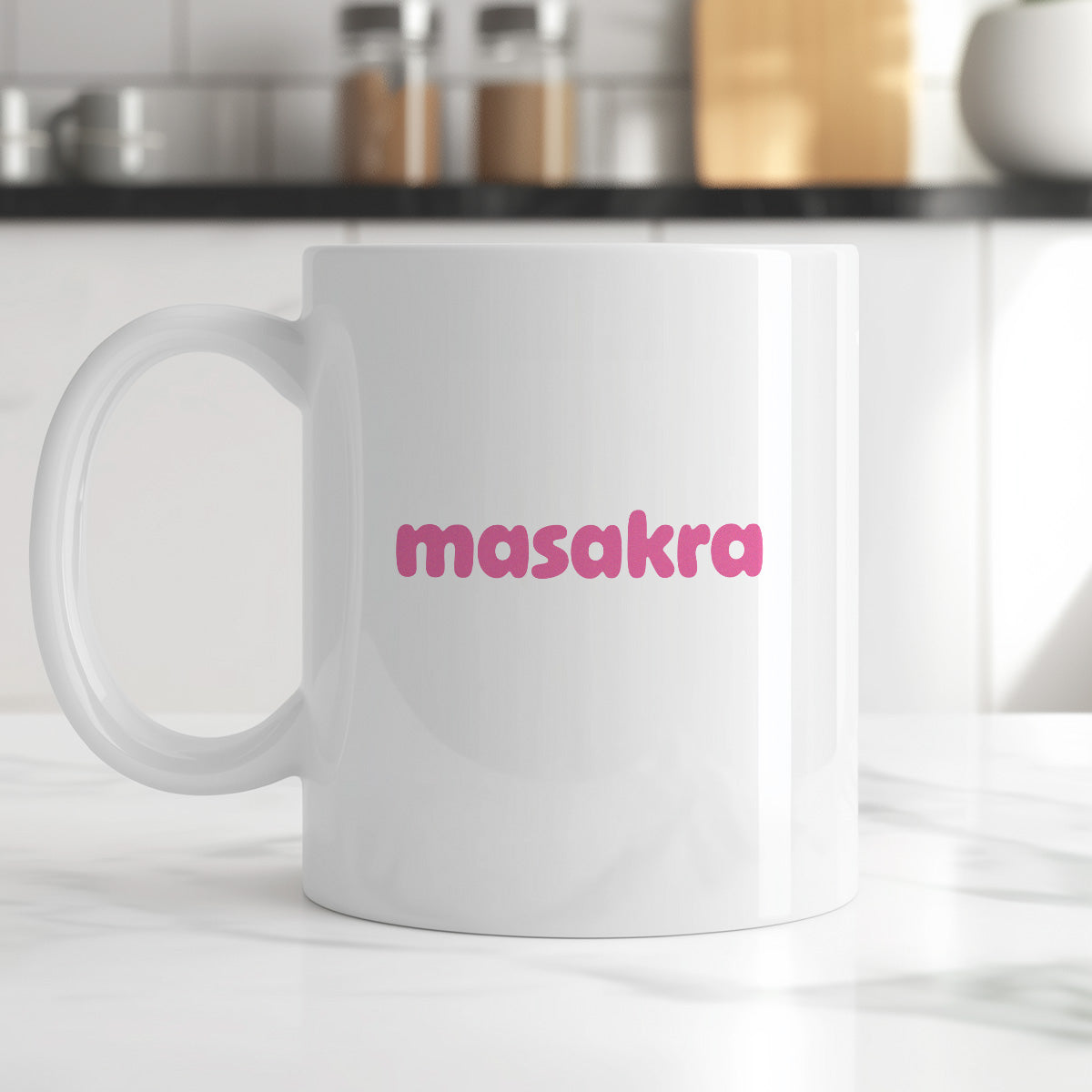 Kubek z nadrukiem "masakra"