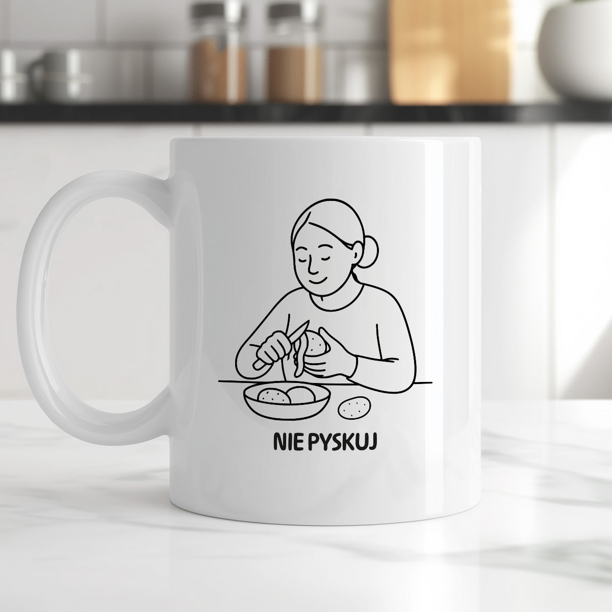Kubek z nadrukiem "Nie pyskuj" - Cytaty MAMY - DZIEŃ MAMY