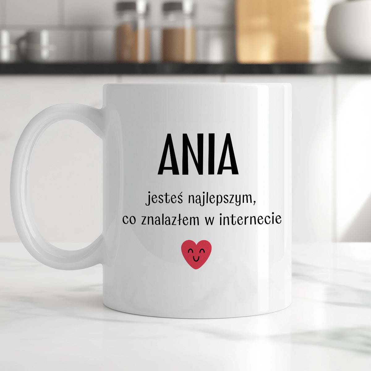 Kubek spersonalizowany z nadrukiem "Jesteś najlepszym, co znalazłem w internecie" - WALENTYNKI