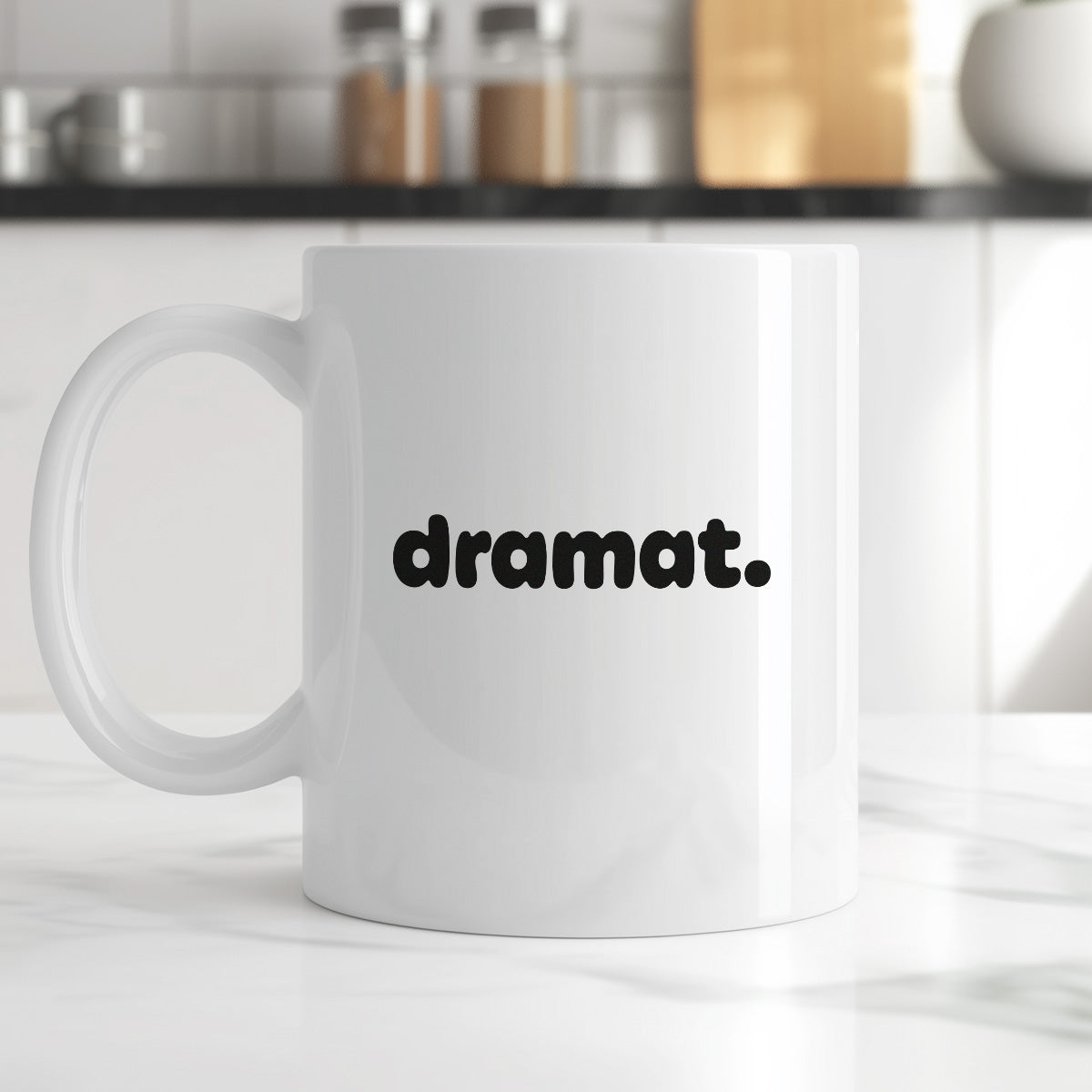 Kubek z nadrukiem - "dramat."