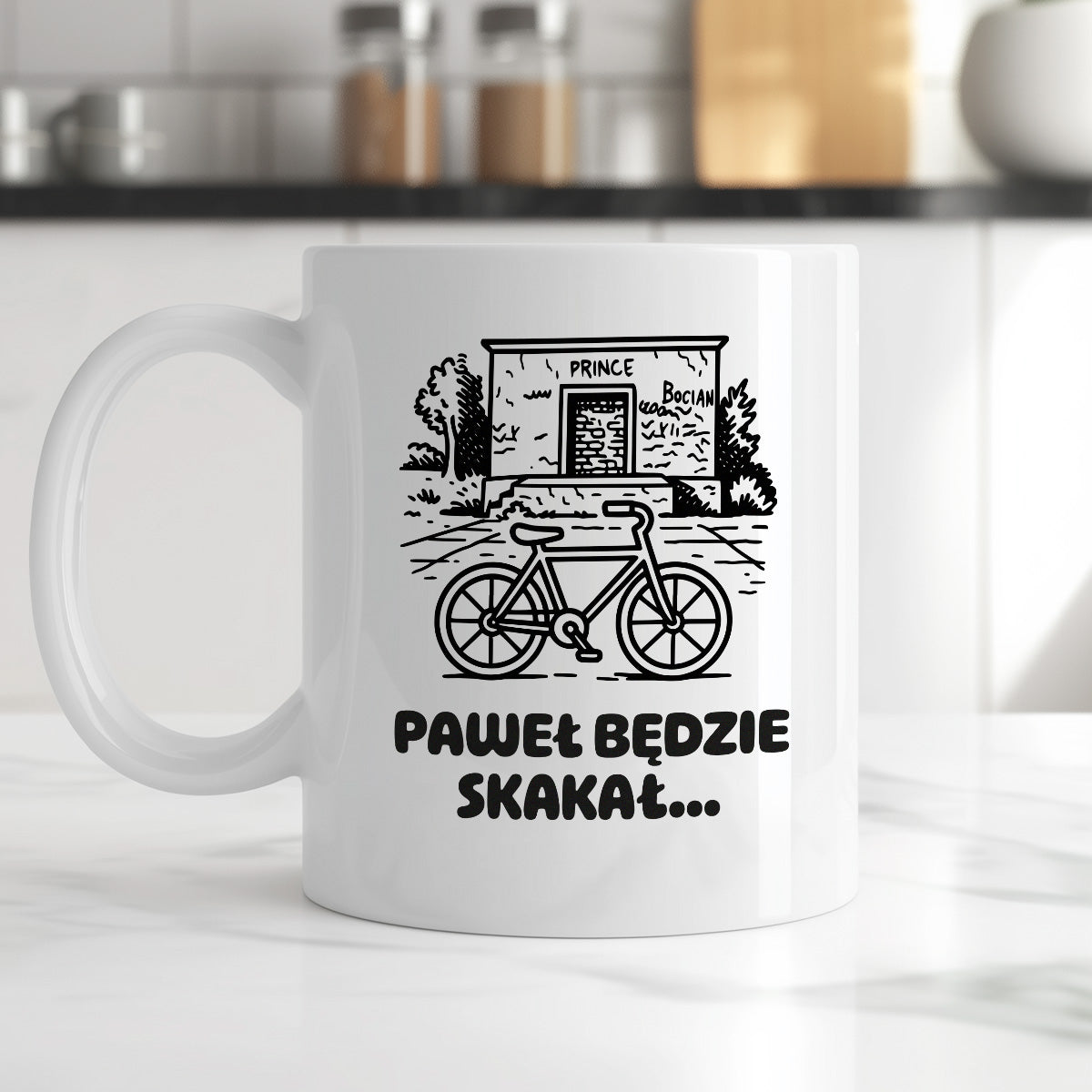 Kubek z nadrukiem - HITY POLSKIEGO INTERNETU - PAWEŁ JUMPER - "Paweł będzie skakał"