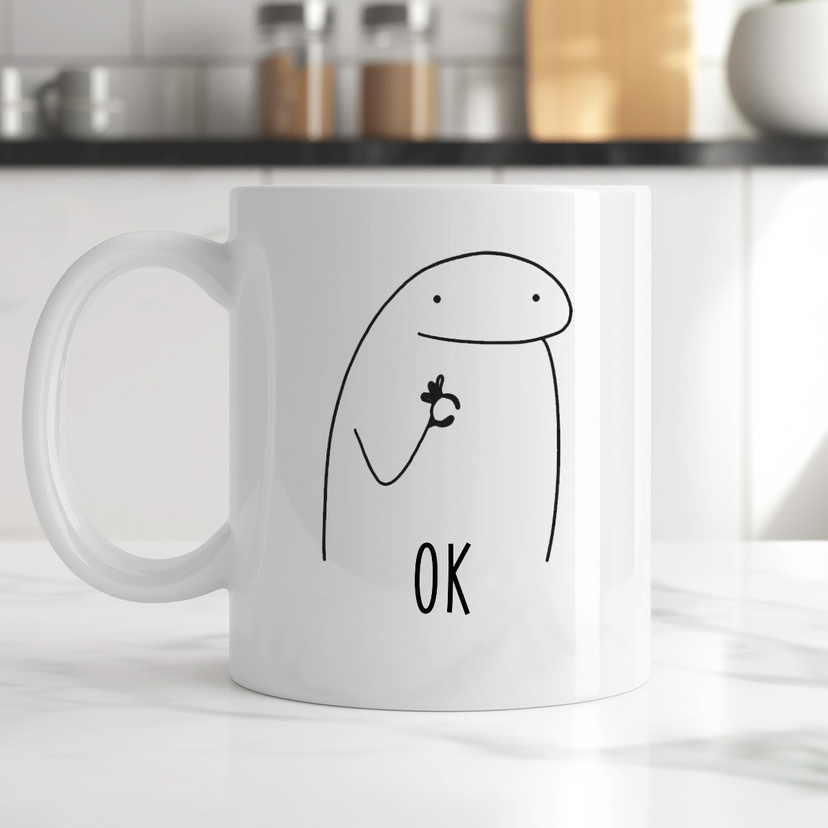 Kubek z nadrukiem "OK"