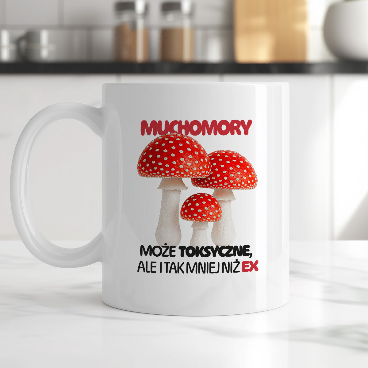 Kubek z nadrukiem "Muchomory"