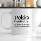 Kubek z nadrukiem "Polska to piękny kraj" v2