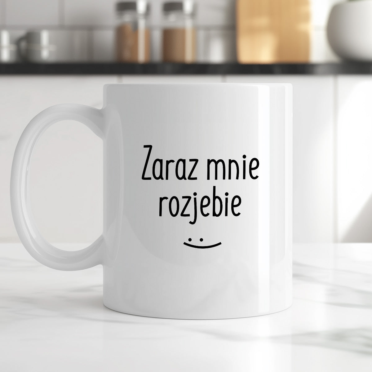 Kubek z nadrukiem "Zaraz mnie rozjebie"