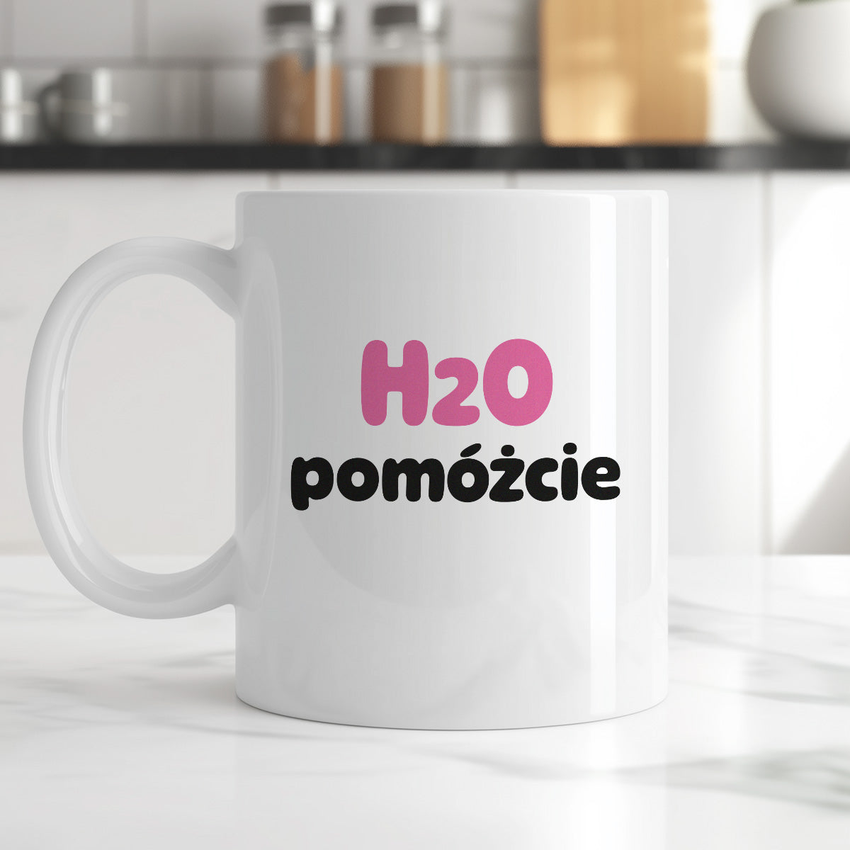 Kubek z nadrukiem - "H2O pomóżcie"