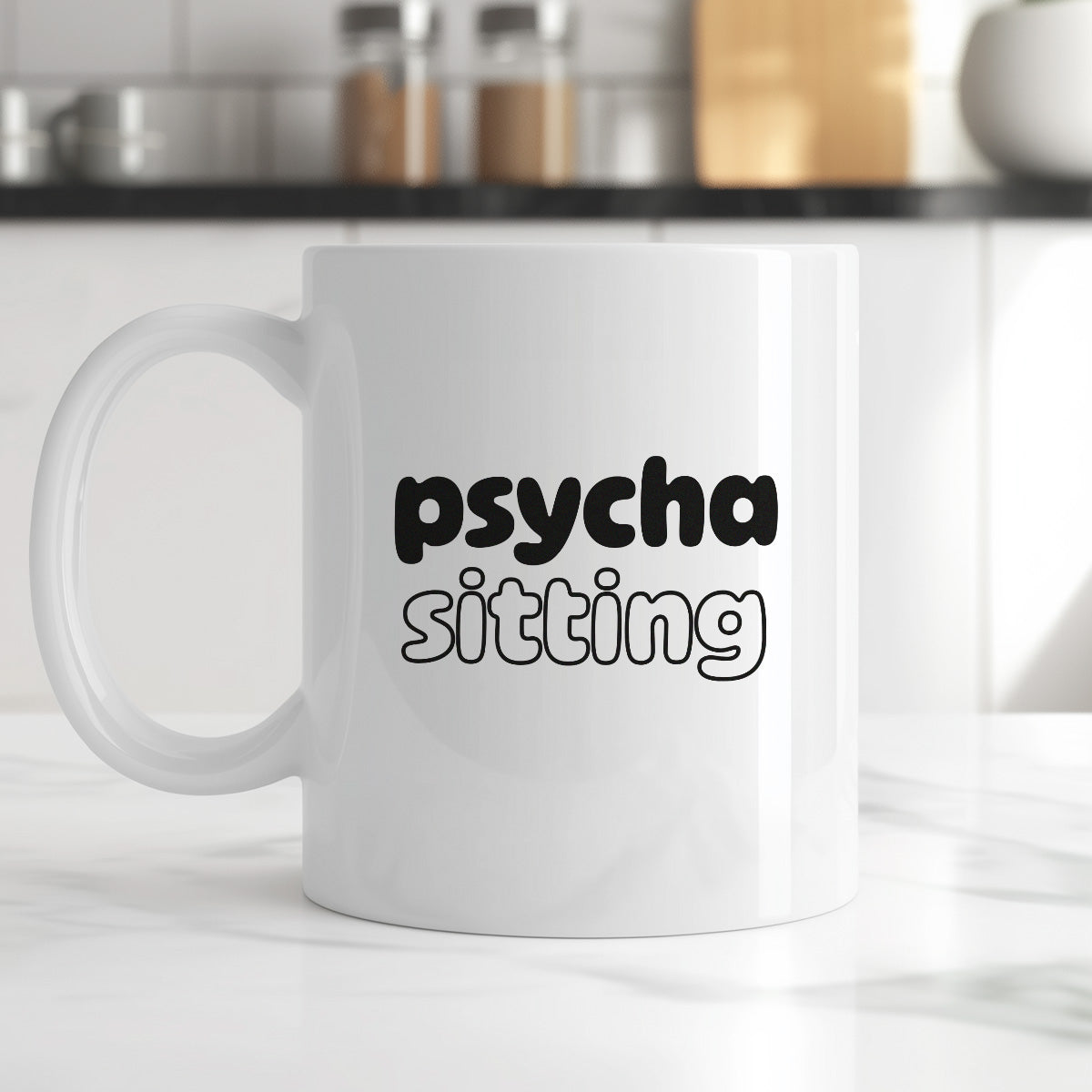 Kubek z nadrukiem - "Psycha sitting"