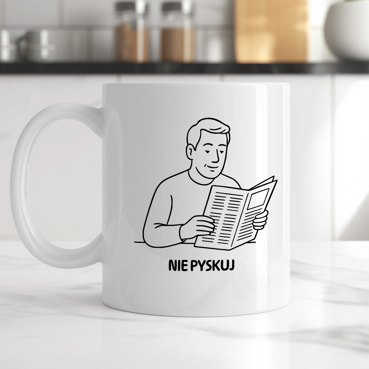Kubek z nadrukiem "Nie pyskuj" - Cytaty TATY - DZIEŃ TATY