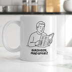 Kubek z nadrukiem "Burza idzie, prąd wyłącz" - Cytaty TATY - DZIEŃ TATY
