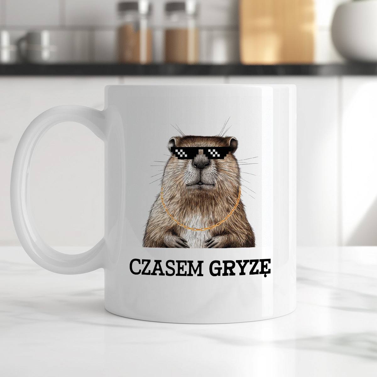 Kubek z nadrukiem "Czasem gryzę"