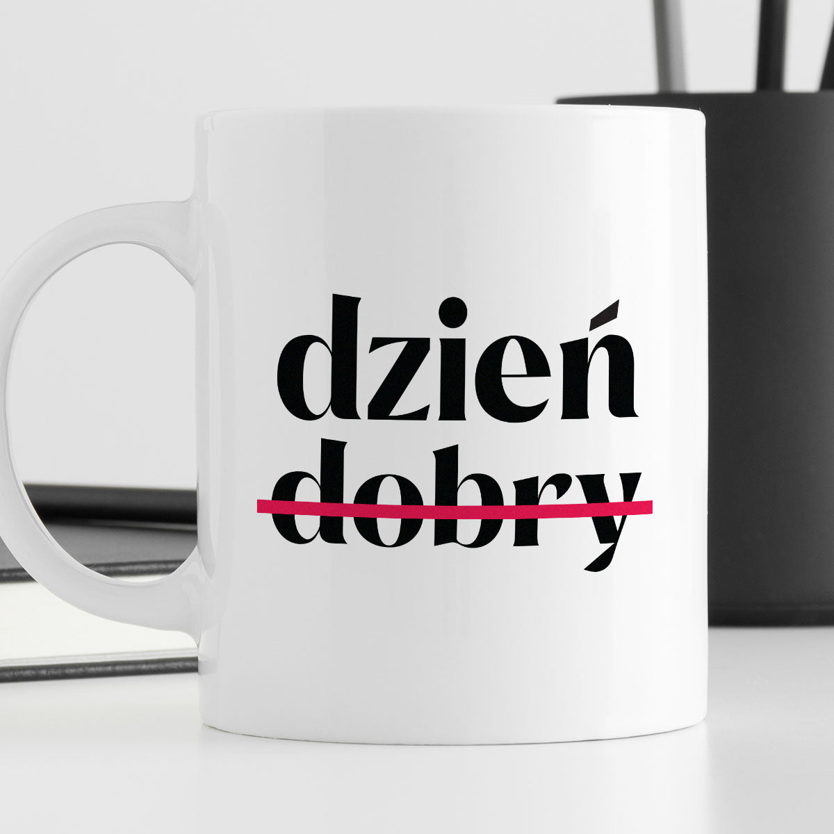 Kubek z nadrukiem "dzień (nie)dobry"