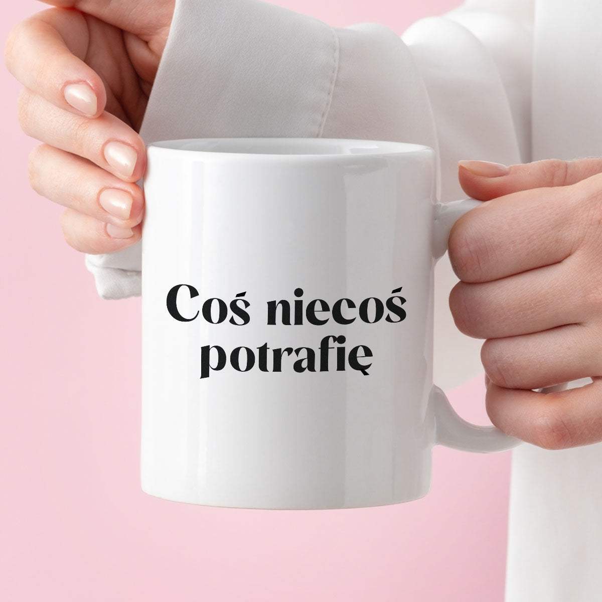 Kubek z nadrukiem "Coś niecoś potrafię" 330 ml