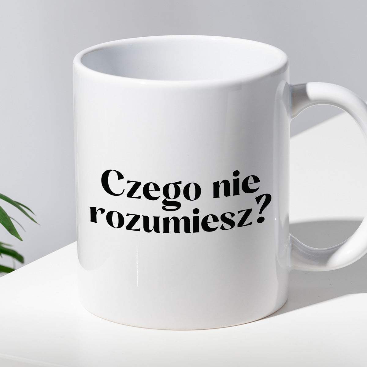 Kubek z nadrukiem "Czego nie rozumiesz?"