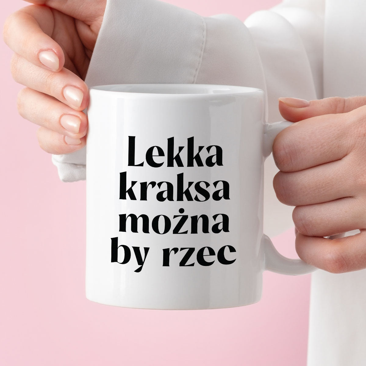 Kubek z nadrukiem "Lekka kraksa można by rzec" 330 ml