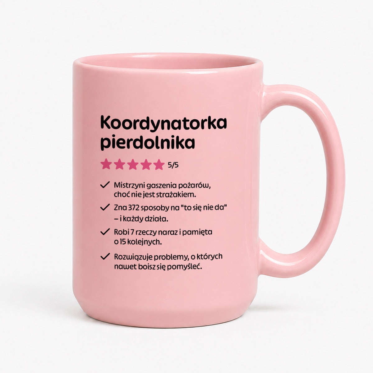 Kubek z nadrukiem "Koordynatorka pierdolnika"