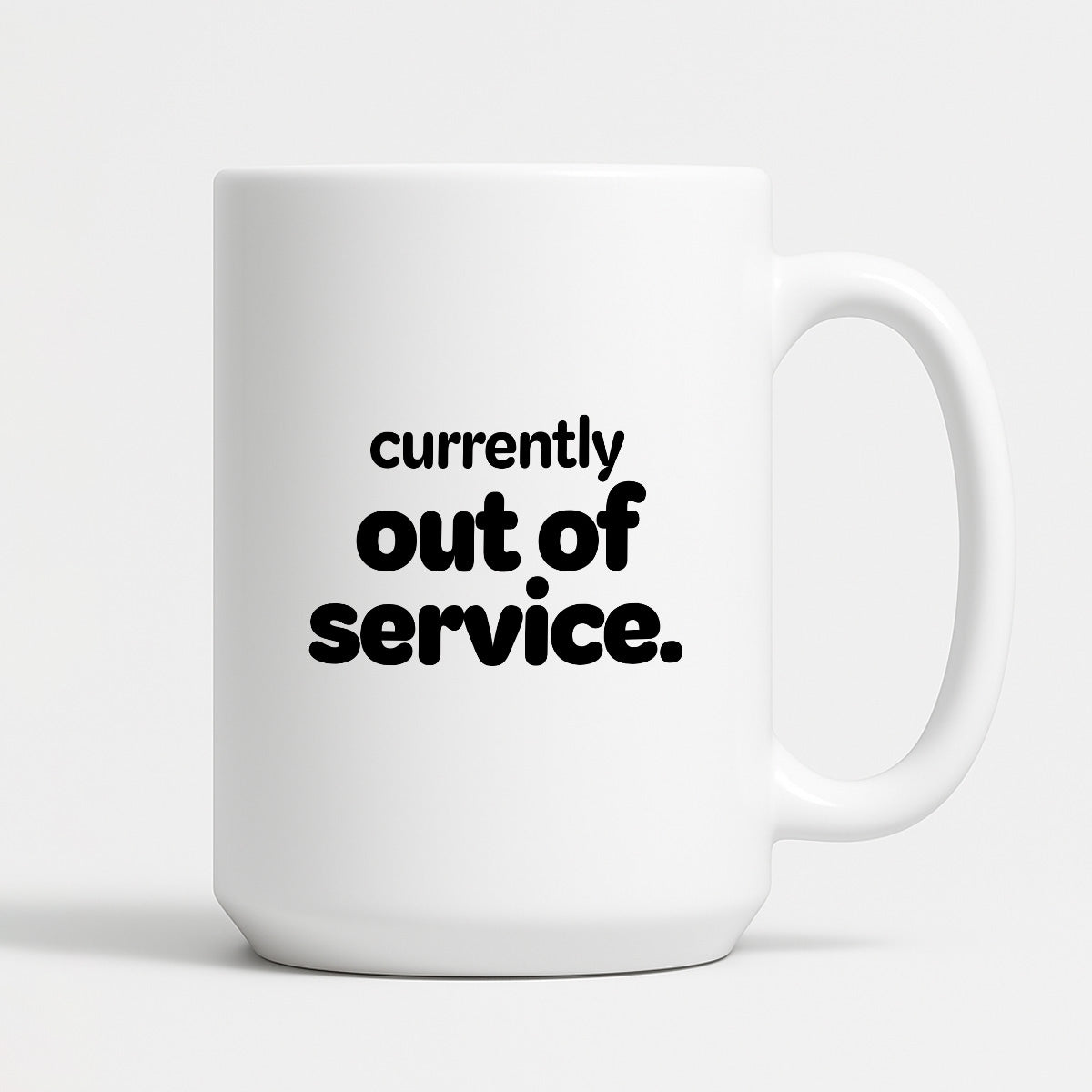 Kubek z nadrukiem - "currently out of service"